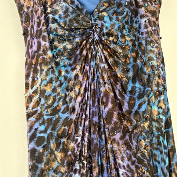 Tony Bowls Paris Jeweled Maxi Dress - Fitted Bodice Prom‎ - Gala, Y2K - Picture 6 of 8